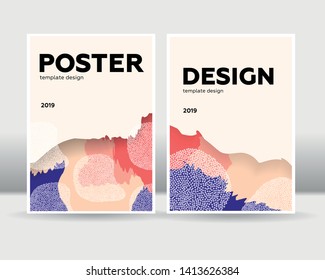 Abstract minimalist paper cut cover template. It can be used for posters, cards, flyers, brochures, magazines and any kind of cover. EPS 10 - Vector