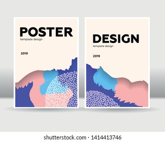 Abstract minimalist paper cut cover template. It can be used for posters, cards, flyers, brochures, magazines and any kind of cover. EPS 10 - Vector
