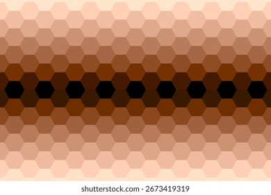 Abstraktes minimalistisches Muster Hexagon mit Farbe
