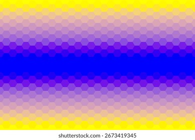 Abstract minimalist pattern hexagon with color
