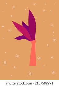Abstract Minimalist Poster or Card. Boho Graphic Poster Wallpaper Decoration Design. Modern Party Invitation Template.