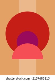 Abstract Minimalist Poster or Card. Boho Graphic Poster Wallpaper Decoration Design. Modern Party Invitation Template.