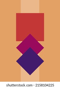 Abstract Minimalist Poster or Card. Boho Graphic Poster Wallpaper Decoration Design. Modern Party Invitation Template.