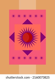 Abstract Minimalist Poster or Card. Boho Graphic Poster Wallpaper Decoration Design. Modern Party Invitation Template.