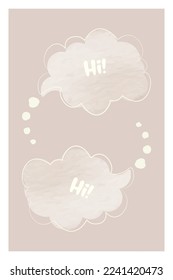 Abstract minimalist poster of chat. Vector illustration
