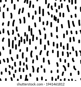 Abstract minimalist print with lines, black and white simple background for decoration or wrappings. Texture modern repeatable ornament, vintage decor. Seamless pattern, vector in flat style