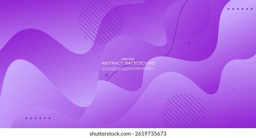 Abstract minimalist purple 3D background with wavy paper cut pattern. Simple design for promotion. Vector Eps10
