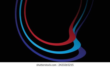 Resumen de fondo retro minimalista con elementos de rayas redondeadas. Líneas de fondo negro retro 70, 60. Años 50 y 80
