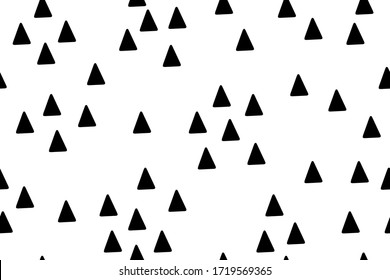 Abstract minimalist scandinavian seamless pattern, vector abstract black and white background
