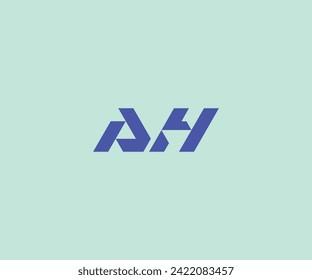 Abstract Minimalist sharp letter A and H logo design for business