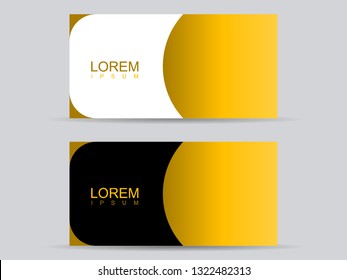 Abstract minimalist simple curve gold white black background. Can use for banner or business card