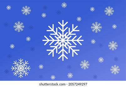 Abstract Minimalist Snowflake Banner Background
