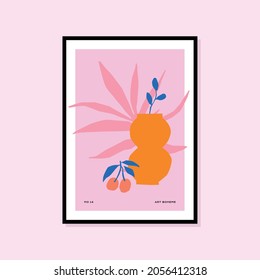 Abstract minimalist style poster design for your wall art collection