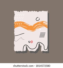 abstract minimalist. suitable for clothes, wall hangings and more