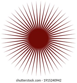 Abstract minimalist sun or star boho pattern background for design t shirt print, logo, flat illustration etc