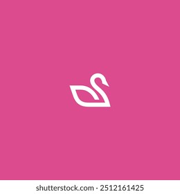 abstract minimalist swan vector illustration