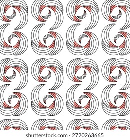 Abstract Minimalist Swirling Pattern: Elegant Pink and Black Geometric Vector Background