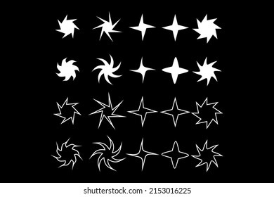 Abstract minimalist symbol star style for poster element