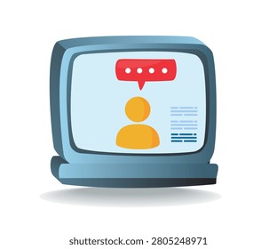 Abstract minimalist technology account personal computer