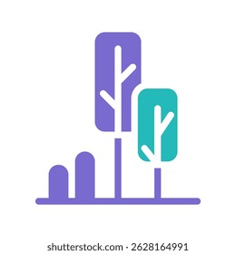Abstract minimalist tree illustration for eco-friendly designs and nature concepts