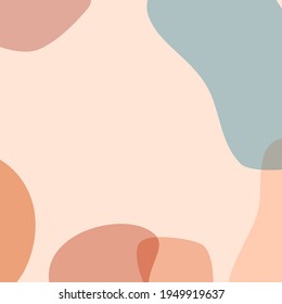 Abstract Minimalist Trendy Style Overlay Shapes Composition For Social Media, Stories Template, Decoration, Postcard, Package Or Cover Design. Vector Illustration. 