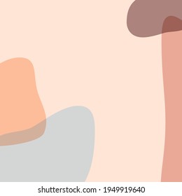 Abstract minimalist trendy style overlay shapes composition for social media, stories template, decoration, postcard, package or cover design. Vector illustration. 