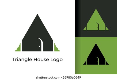 Abstract Minimalist Triangle Home Icon Illustration design de modelo de vetor de logotipo. Pronto para usar, fácil de editar.