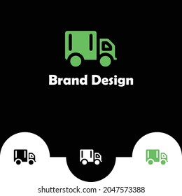 Abstract and minimalist Truck logo design template. creative transportation logos.