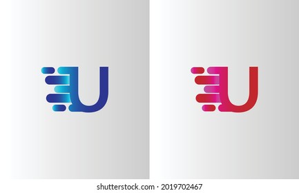 Abstract and minimalist U letter logo design, best U letter logo design template