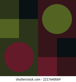 Abstract minimalist vector geometry, punchy forms and colors that demand attention