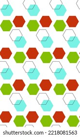 Abstract minimalist vector geometry, punchy forms and colors that demand attention, seamless