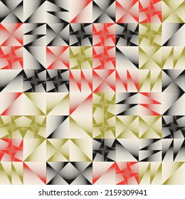 Abstract minimalist vector graphics with digital transition effect. Brutalist style futuristic forms built with distorted geometric shapes, random elements, and generative approach. 