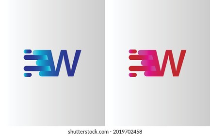 Abstract and minimalist w letter logo design, best w letter logo design template