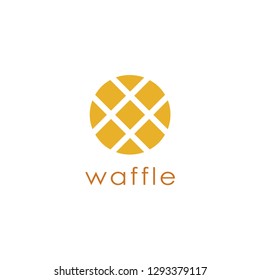 Abstract minimalist waffle logo icon vector template on white background