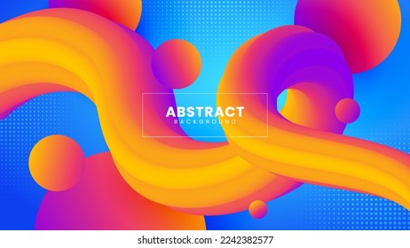 Resumen del fondo minimalista de la ola. Diseño de fondo colorido y moderno. Composición de formas líquidas. Apto para el diseño de presentaciones, sitio web, banners, fondos de pantalla, folletos, carteles