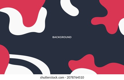 Resumen de fondo ondulado minimalista. La mano dibujó varias formas. Ilustraciones vectoriales modernas y modernas.