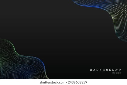 Abstract minimalist wavy elegant futuristic neon line vector backgorund design