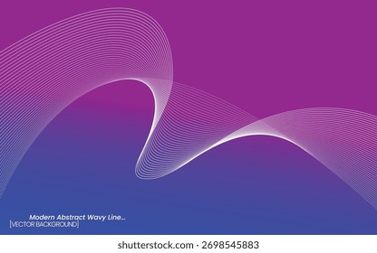Abstract minimalist wavy line background for literature, banner, poster, cover, brochure, flyer, website for business design.