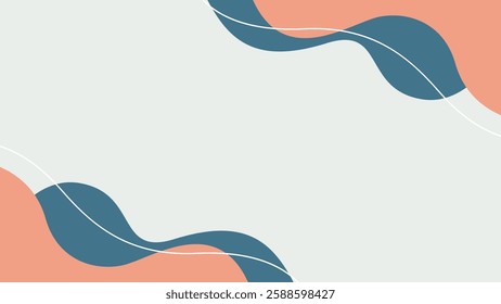 Abstract Minimalist Wavy Pattern Background Design