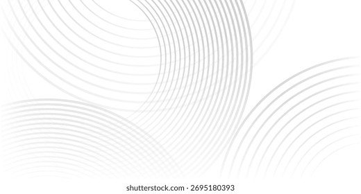 Abstractas fondo blanco minimalista con líneas circulares y patrón de puntos. Arte simple buen arte de onda agradable