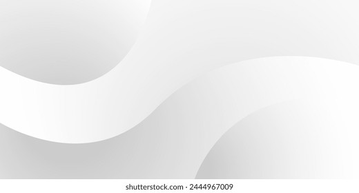 Abstractas minimalista blanco y gris curva de fondo moderno. textura patrón blanco. Ilustración vectorial Vector de stock