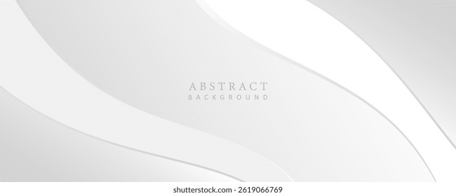 Abstract minimalist white and gray curve modern background. texture white pattern. Vector Eps10