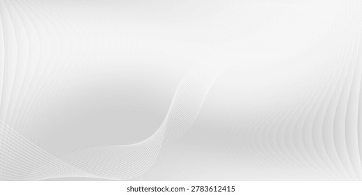 Abstract minimalist white and gray curve modern background. texture white pattern. vector illustration
