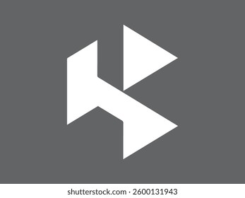 	Abstract Minimalist White and Gray Logo Symbol for Elegant Business Identity