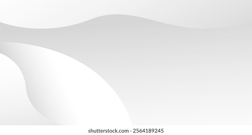 Abstract minimalist white and gray wave modern background. texture white pattern. vector illustration