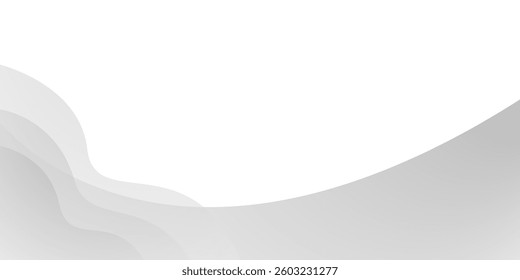 Abstract minimalist white and gray wave modern background. texture white pattern. vector illustration