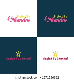 marca de texto abstracta minimalista Marca de texto única marca de maquillaje diseño de logotipo