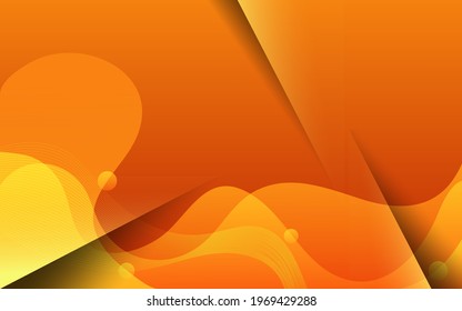 abstract minimalist yellow wave vector background banner design