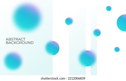 Abstract minimalistic background in creative glassmorphism style. Light backdrop with 3d colorful gradient spheres