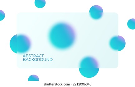 Abstract minimalistic background in creative glassmorphism style. Light backdrop with 3d colorful gradient spheres